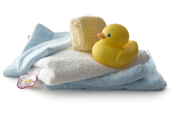 rubber duck and towel